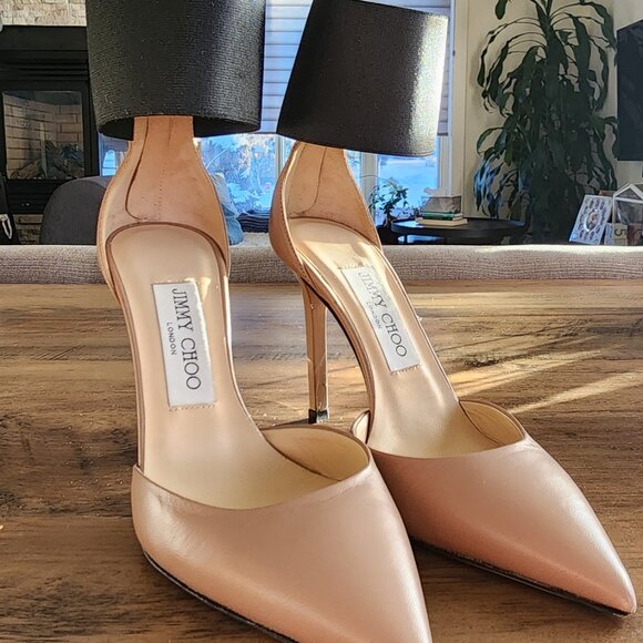 SOLD. JIMMY CHOO Calfskin Trinny 100 Pumps, Ballet Pink, US 5.5 / UK 35.5 - Picture 2 of 7